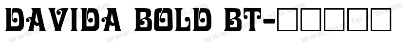 Davida Bold BT字体转换